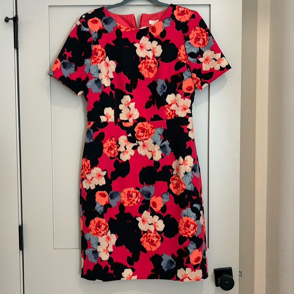 Anthropologie saks J.Crew summer dress hot pink size 8